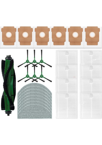 Combo Essential / Vac Essential / 2 Essential Parça Aksesuarları Ana Yan Fırça Filtre Paspas Bezi (Yurt Dışından)