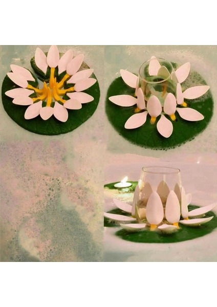 Lüks Yüzen Lotus Banyo Bardağı Tutucu ve Şarap Şişesi Tutucu, Şık Banyo Dekorasyonu Için Kullanılır. (Yurt Dışından) modelleri