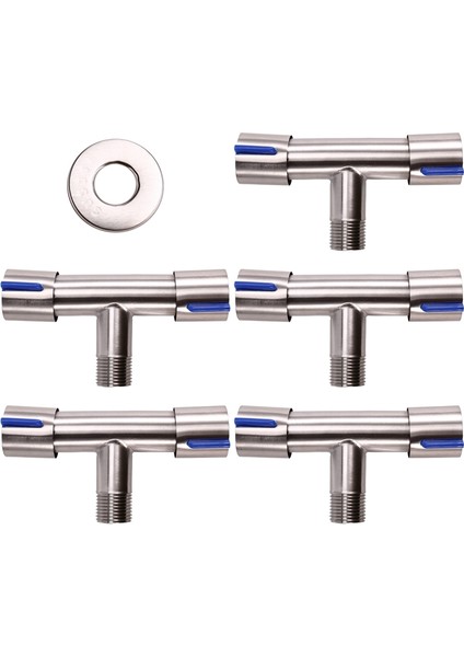 5 Adet Çift Kontrol 1 Giriş 2 Çıkış Banyo Tuvalet Açı Vanası Çamaşır Makinesi Çift Su Bide Açı Vanası Musluk (Yurt Dışından) fiyatları