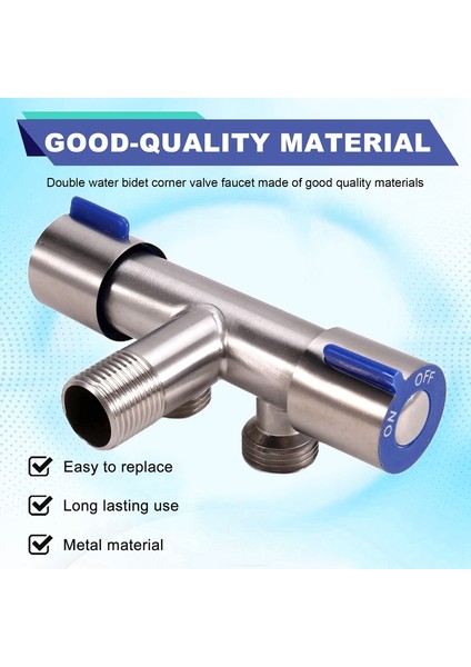 5 Adet Çift Kontrol 1 Giriş 2 Çıkış Banyo Tuvalet Açı Vanası Çamaşır Makinesi Çift Su Bide Açı Vanası Musluk (Yurt Dışından) indirimleri