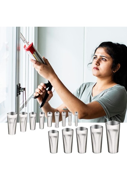 Yeniden Kullanılabilir Sızdırmazlık Nozulu Düzenleyici Alet Evrensel Kauçuk Nozul Alet Seti Mutfak Banyo B (Yurt Dışından) fırsatları