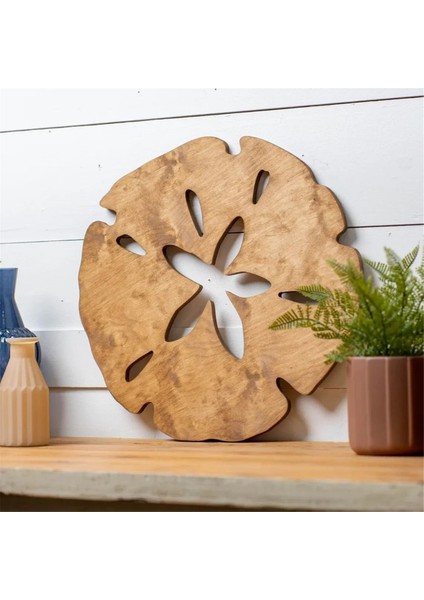 Duvar Dekoru Kum Doları Duvar Dekoru Ahşap Yuvarlak Kum Doları Duvar Sanatı Açık Hava Plaj Dekoru Asılı Dekorasyon, Kahverengi S (Yurt Dışından) fiyatları