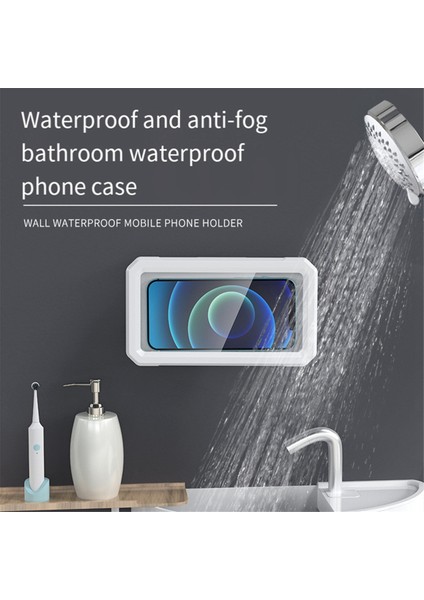 Duş Telefon Tutucu Su Geçirmez 360° Dönebilen Ayarlanabilir Telefon Kılıfı Tutucu Buğu Önleyici Duvar Telefon Tutucu Stand Kapağı Siyah (Yurt Dışından)