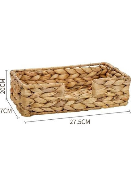 2'li Paket Su Sümbülü Düz Peçetelik, Dokuma Hasır Sepet ve Rattan Tepsi, Masa, Mutfak ve Restoran Için (Yurt Dışından) modelleri