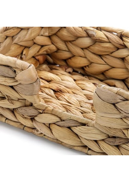 2'li Paket Su Sümbülü Düz Peçetelik, Dokuma Hasır Sepet ve Rattan Tepsi, Masa, Mutfak ve Restoran Için (Yurt Dışından) fırsatları