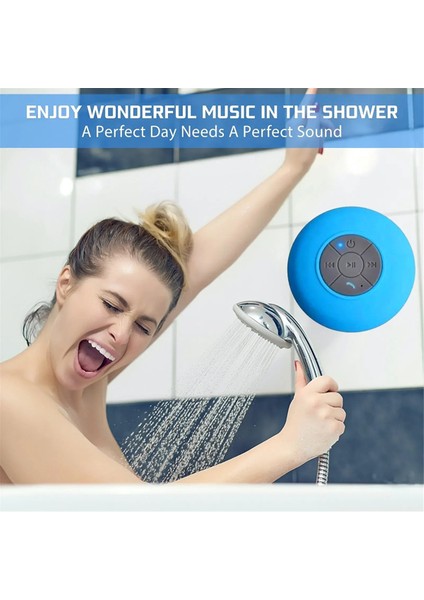 Banyo Kablosuz Bluetooth Hoparlör Vantuzlu Mini Taşınabilir Rgb Işık Stereo Hoparlör Açık Hava Sporları Için Beyaz (Yurt Dışından)