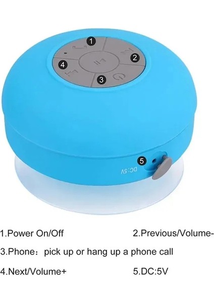 Banyo Kablosuz Bluetooth Hoparlör Vantuzlu Mini Taşınabilir Rgb Işık Stereo Hoparlör Açık Hava Sporları Için Beyaz (Yurt Dışından) modelleri