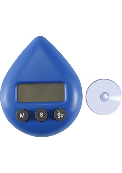 Dijital Banyo Saati Su Geçirmez Duş Saati Zamanlayıcı Sıcaklık Nem Görsel Geri Sayım Zamanlayıcı Duvar Saati Mavi (Yurt Dışından)