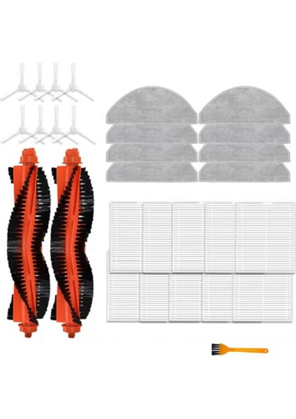 S20 / D106 Süpürge Robotu Aksesuarları Temizleyici Parçaları Yedek Ana Yan Fırça Paspas Filtre Seti Için 29 Parça (Yurt Dışından) modelleri