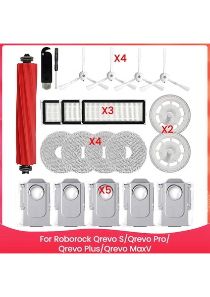 Qrevo S/qrevo Pro/qrevo Plus/qrevo Maxv Için Yedek Aksesuarlar, Ana Yan Fırça Hepa Filtreleri, Paspas Pedleri (Yurt Dışından) modelleri