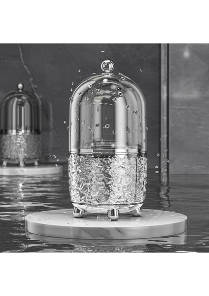 Kapaklı Makyaj Fırçası Tutucu 360 Derece Dönebilen Şeffaf Toz Geçirmez Makyaj Fırçası Kabı -C (Yurt Dışından) fiyatları