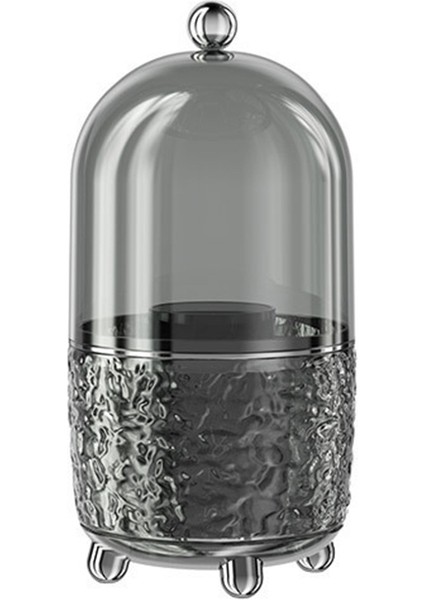 Kapaklı Makyaj Fırçası Tutucu 360 Derece Dönebilen Şeffaf Toz Geçirmez Makyaj Fırçası Kabı -C (Yurt Dışından) fırsatları