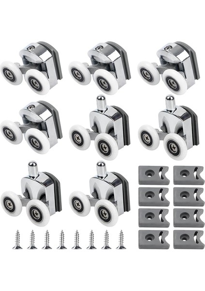 Kavisli Duş Kapısı Silindirleri, 8 Adet Duş Camı Kapısı Silindirleri, Kavisli Banyo Için Yedek Duş Kapısı Tekerlekleri (Yurt Dışından) fiyatları