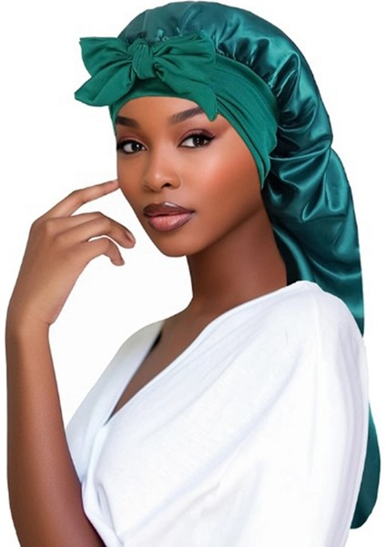 Kadın Bone Uyku Şapkası Uzun Kuyruklu Örgü Saç Gece Uyku Başlığı Sauna Banyosu Için Baş Duş Boneleri Mavi (Yurt Dışından) modelleri