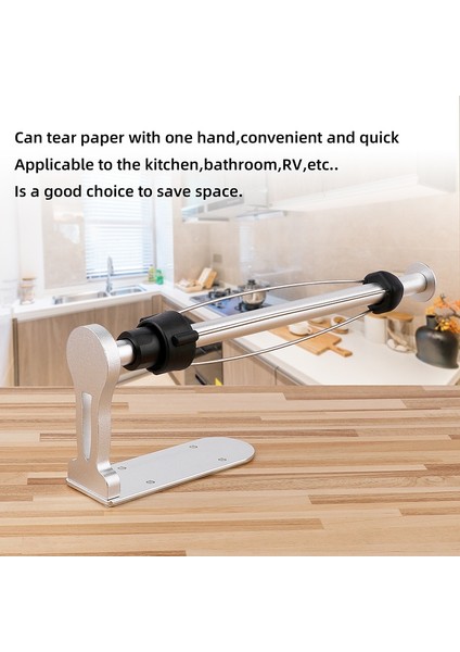 Kağıt Havlu Tutucu, Kolay Koparılabilen Duvara Monte Dolap Altı, Alüminyum Alaşımlı Kağıt Rulo Tutucu Yapışkanlı Veya Vidalı Gümüş (Yurt Dışından) modelleri