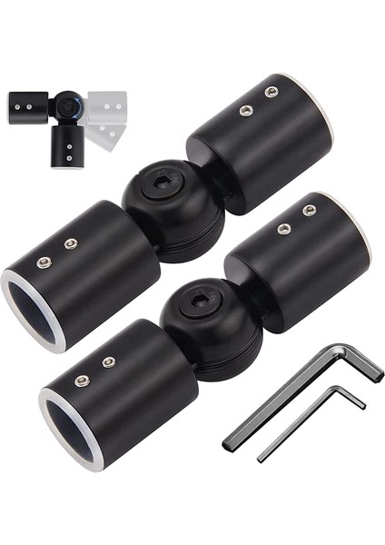 2 Adet Perde Çubuğu Köşe Bağlantısı, 1 Inçlik Cumbalı Pencere Perde Çubukları Için Ayarlanabilir Perde Çubuğu Köşe Bağlantısı (Siyah) (Yurt Dışından) fiyatları