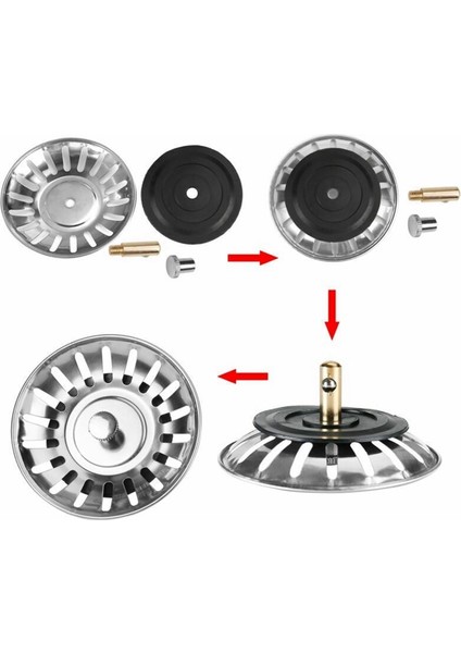 2 Adet Lavabo Gider Süzgeci Mutfak Lavabo Gider Süzgeci Uzun Ömürlü Paslanmaz Çelikler Için Nihai Çözüm (Yurt Dışından) indirimleri