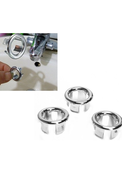 3 Küvet Lavabo Halkası Taşma Kapağı Yedek Lavabo Havzası Kapağı Banyo Seramik Havzası Taşma Halkası (Yurt Dışından) fırsatları