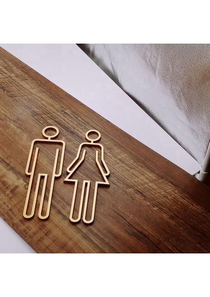 Ipuçları Tuvalet Tabela Levhası Yıkama Odası Kapısı Duvar Etiketi Çıkartma Tuvalet Banyo Tabela Panosu Sanat Otel Ev Dekoru Gümüş A (Yurt Dışından) fırsatları