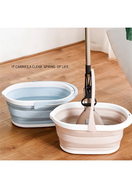 1 Adet Haki Katlanabilir Su Kovası, Dış Mekan Temizlik Plastik Kovası, Giysi Saklama Kovası, Enkaz Ayıklama Aksesuarları (Yurt Dışından)