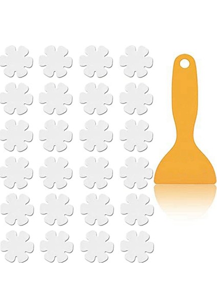 Kaymaz Küvet Çıkartmaları, 24 Adet Kaymaz Duş Tutacağı Çıkartmaları, Küvet ve Banyo Zemini Için Kazıyıcılı Yapışkanlı Çıkartmalar (Yurt Dışından)
