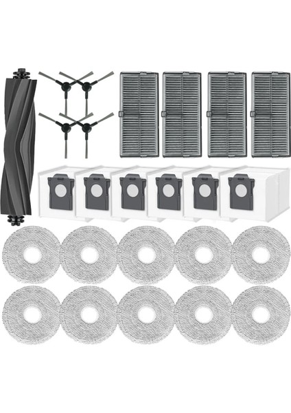 E30 Ultra Robot Süpürge Ana Yan Fırça Hepa Filtre Paspas Bezi Parça Aksesuarları (Yurt Dışından)