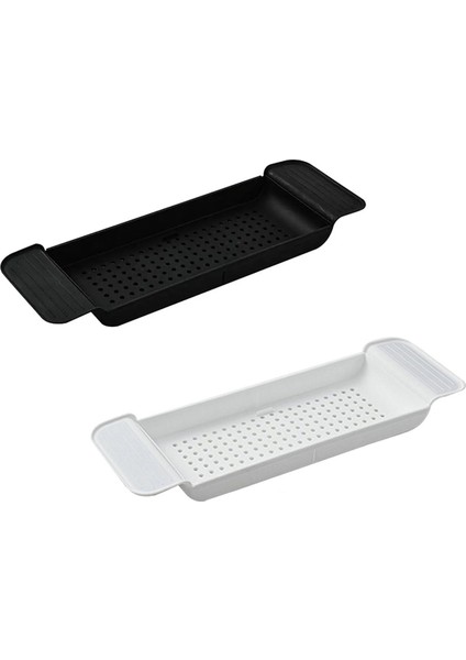 Küvet Tepsisi Uzatılabilir Drenajlı Küvet Tepsisi Yerden Tasarruf Sağlayan Ev Tipi Küvet Rafı Havlular, Bardaklar Için Küçük Saklama Tepsisi (Yurt Dışından) fiyatları