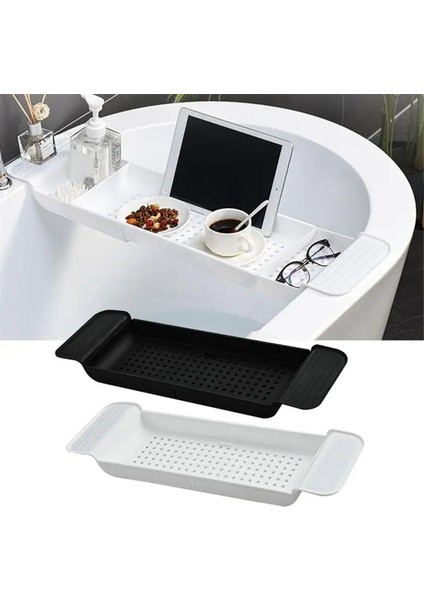 Küvet Tepsisi Uzatılabilir Drenajlı Küvet Tepsisi Yerden Tasarruf Sağlayan Ev Tipi Küvet Rafı Havlular, Bardaklar Için Küçük Saklama Tepsisi (Yurt Dışından) modelleri