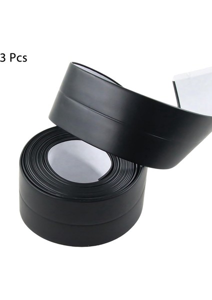 3 Rulo Silikon Bant, Su Geçirmez Kendinden Yapışkanlı, Tuvalet, Banyo, Lavabo, Küvet, Zemin ve Duvar Kenarı Için Silikon Bantlar Siyah (Yurt Dışından) fırsatları