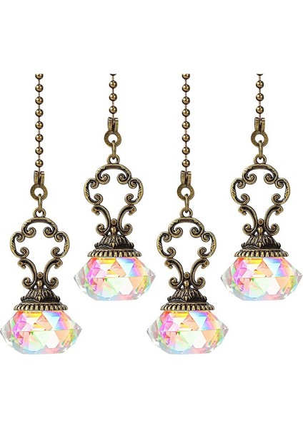 4 Adet Yapay Kristal Tavan Vantilatörü Çekme Zinciri Bağlantılı Çekme Zinciri Uzatma Parçası Tavan Vantilatörü Masa Lambası Için (Yurt Dışından) fiyatları