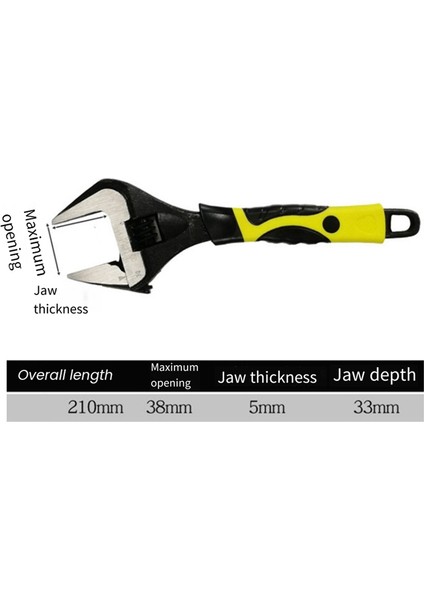 Ayarlanabilir Anahtar 8 Inç Evrensel Anahtar Banyo Anahtarı Ev Tipi Açık Sıhhi Tesisat Tamir Aleti (Yurt Dışından) modelleri