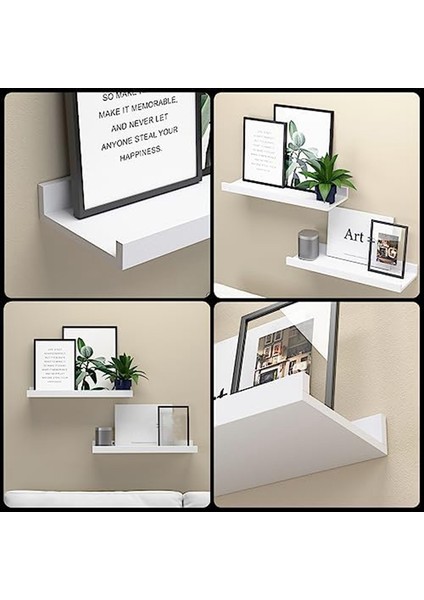 Duvara Monte Yüzen Raf, Yatak Odası Modern Beyaz Duvar Çerçevesi, Oturma Odası Banyo Mutfak Dekorasyonunda Kullanılır (Yurt Dışından) fırsatları