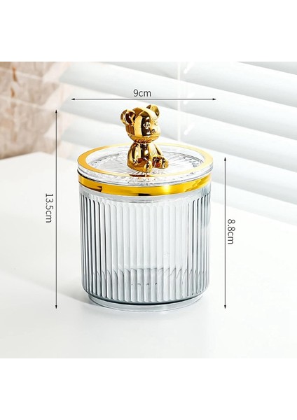 Pamuklu Çubuk Saklama Akrilik Saklama Kutusu Sevimli Ayı Pamuklu Çubuk Tutucu Makyaj Düzenleyici Pamuklu Çubuk Kutusu Yeşil (Yurt Dışından) fiyatları