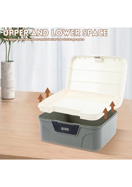 Kilitlenebilir Kap Plastik Kilitlenebilir Kutu 4 Haneli Şifre Düzenleyici Yüksek Güvenlikli Kilitlenebilir Çöp Kutusu Sağlam Kilitlenebilir Çöp Kutusu S (Yurt Dışından) modelleri