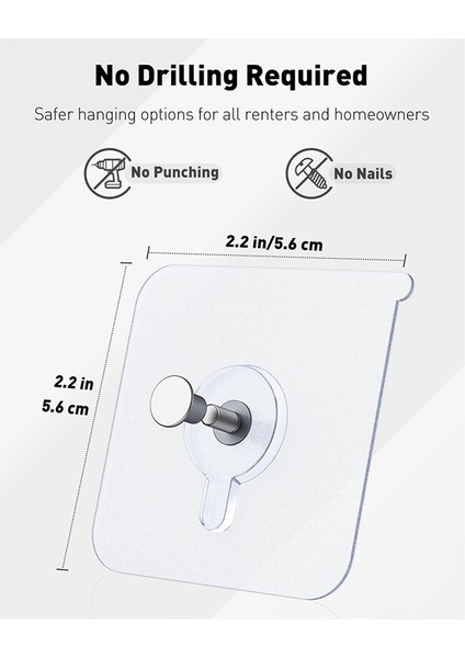 Yapışkanlı Resim Kancaları 33 Lbs Yük Ağır Hizmet Tipi Resim Askıları Çivisiz Yapışkanlı Duvar Kancaları Asmak Için 20 Adet (Yurt Dışından) indirimleri