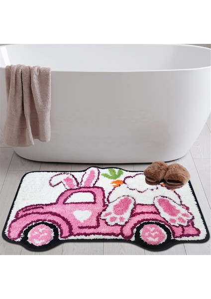 Paskalya Banyo Paspası, Tavşan Kamyon Banyo Halıları - Ev Için Çiftlik Evi Paskalya Süslemeleri - Bahar Şirin Banyo Halıları (Yurt Dışından) fiyatları
