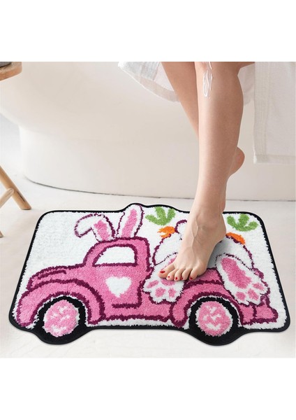Paskalya Banyo Paspası, Tavşan Kamyon Banyo Halıları - Ev Için Çiftlik Evi Paskalya Süslemeleri - Bahar Şirin Banyo Halıları (Yurt Dışından) modelleri