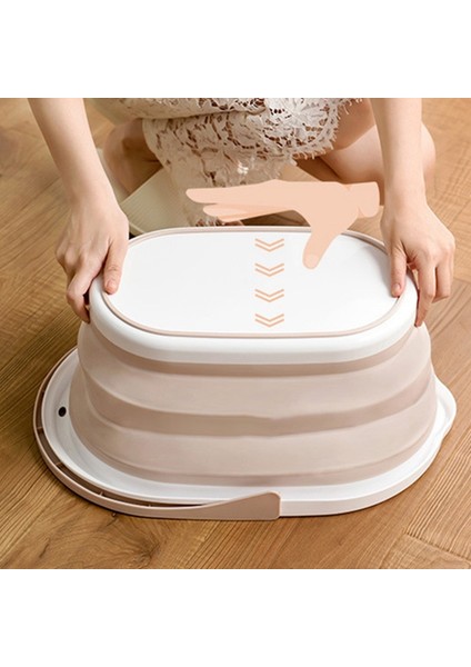 1 Adet Haki Katlanabilir Su Kovası, Dış Mekan Temizlik Plastik Kovası, Giysi Saklama Kovası, Enkaz Ayıklama Aksesuarları (Yurt Dışından) modelleri