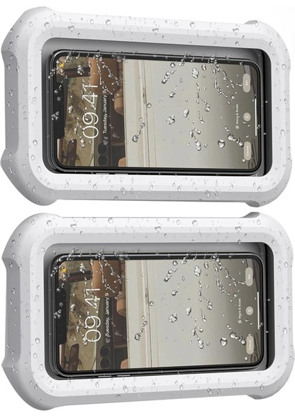 2 Adet Su Geçirmez Duş Telefonu Tutucu Kılıfı, 360° Döndürülebilir, Açısı Ayarlanabilir, Banyo Için Duvara Monte Telefon Tutucu (Yurt Dışından)