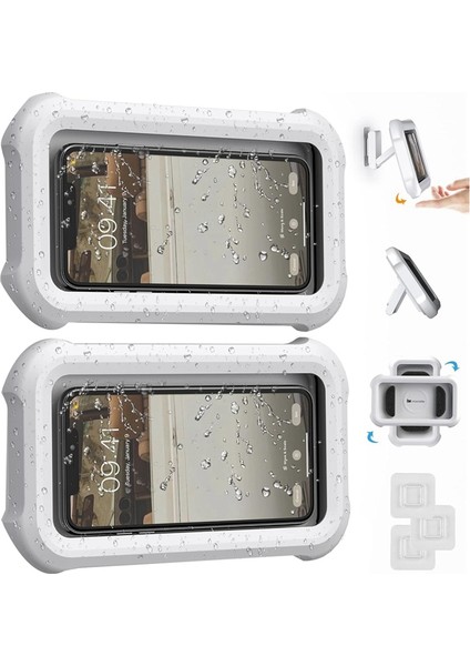 2 Adet Su Geçirmez Duş Telefonu Tutucu Kılıfı, 360° Döndürülebilir, Açısı Ayarlanabilir, Banyo Için Duvara Monte Telefon Tutucu (Yurt Dışından) modelleri
