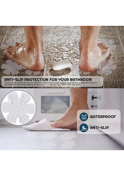 Kaymaz Küvet Çıkartmaları, 24 Adet Kaymaz Duş Tutacağı Çıkartmaları, Küvet ve Banyo Zemini Için Kazıyıcılı Yapışkanlı Çıkartmalar (Yurt Dışından) indirimleri