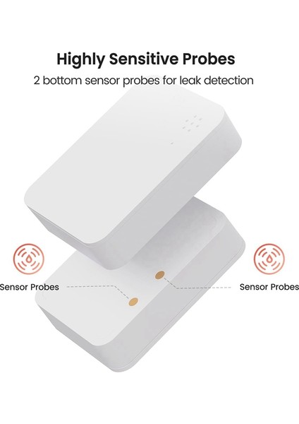Zigbee Su Kaçağı Dedektörü 2.4ghz Su Sensörü Alarmı, Bodrum, Mutfak ve Banyo Için Kablosuz Su Kaçağı Sensörü (Yurt Dışından) modelleri