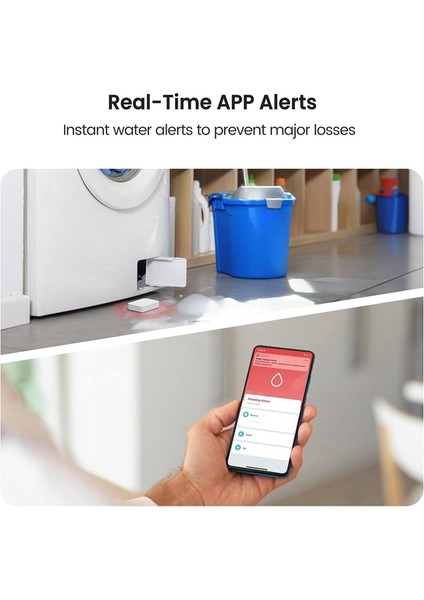 Zigbee Su Kaçağı Dedektörü 2.4ghz Su Sensörü Alarmı, Bodrum, Mutfak ve Banyo Için Kablosuz Su Kaçağı Sensörü (Yurt Dışından) fırsatları
