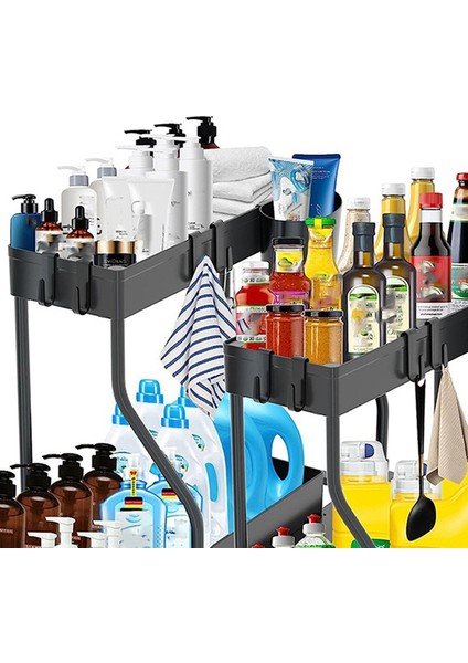 Mutfak Depolama Rafı Çekmeceli Çok Fonksiyonlu Çekmece Rafı Depolama Rafı Banyo Masaüstü Dolap Rafı (Yurt Dışından) indirimleri