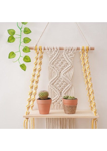 Yatak Odası Için Boho Tarzı Makrome Duvar Askılı Raf - Boho Banyo Rafı Dekoru Olarak Dokuma Halat Makrome Duvar Sanatı (Yurt Dışından) modelleri
