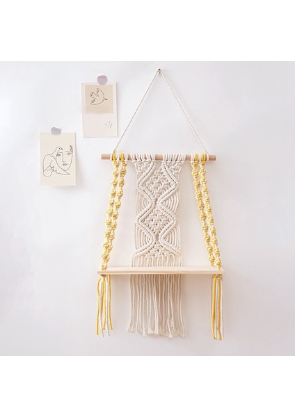 Yatak Odası Için Boho Tarzı Makrome Duvar Askılı Raf - Boho Banyo Rafı Dekoru Olarak Dokuma Halat Makrome Duvar Sanatı (Yurt Dışından) fırsatları