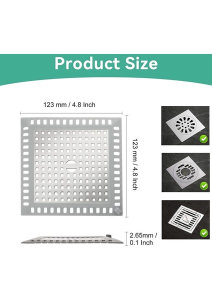 Banyo Lavabosu Için Saç Toplayıcı, 4.8 Inç Paslanmaz Çelik ve Silikon Duş Gideri Kapakları, Giderler Için Uygundur 2'li Paket (Yurt Dışından) modelleri