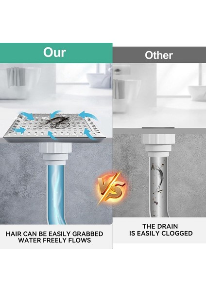 Banyo Lavabosu Için Saç Toplayıcı, 4.8 Inç Paslanmaz Çelik ve Silikon Duş Gideri Kapakları, Giderler Için Uygundur 2'li Paket (Yurt Dışından) indirimleri