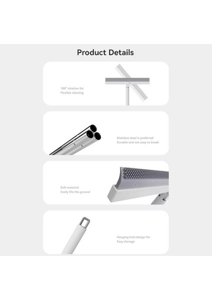 180 Derece Dönebilen Başlığa Sahip Zemin Süpürgesi, Saç Süpürme Aleti, Çok Amaçlı Süpürge, Banyo Için Ev Sileceği (Yurt Dışından) fırsatları