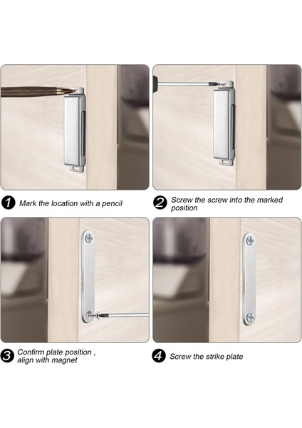 Adet Manyetik Kapı Mandalı 150 Lb Paslanmaz Çelik Manyetik Dolap Mıknatısları Gardırop Dolap Mutfak Kapatma Için (Yurt Dışından) indirimleri